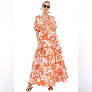 Oliphant Set Cropped Top & Maxi Skirt in Twiggy Poplin Size S